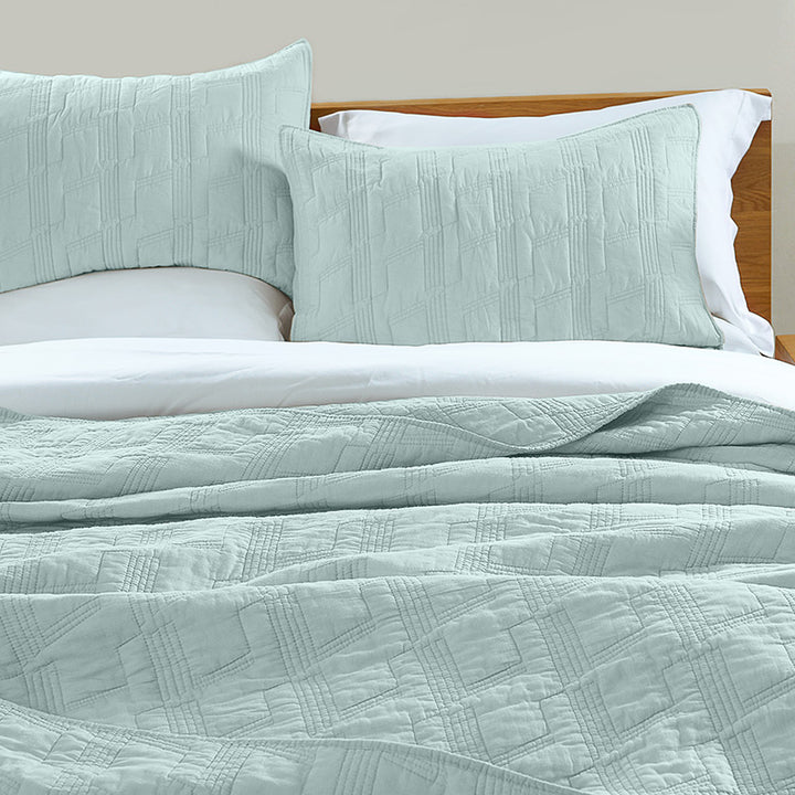 Enzyme washed 100% Cotton Quilt Set
