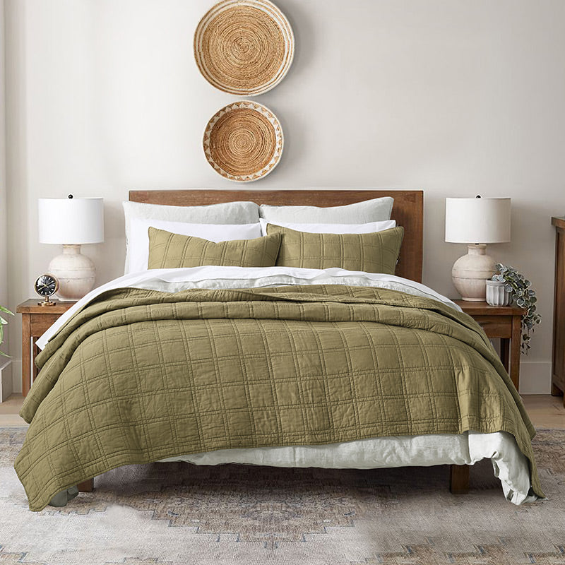 Prewashed  Cotton Quilt Set